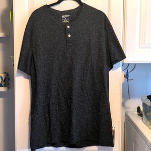 Arizona Jeans Short Sleeve Henley Gray XL